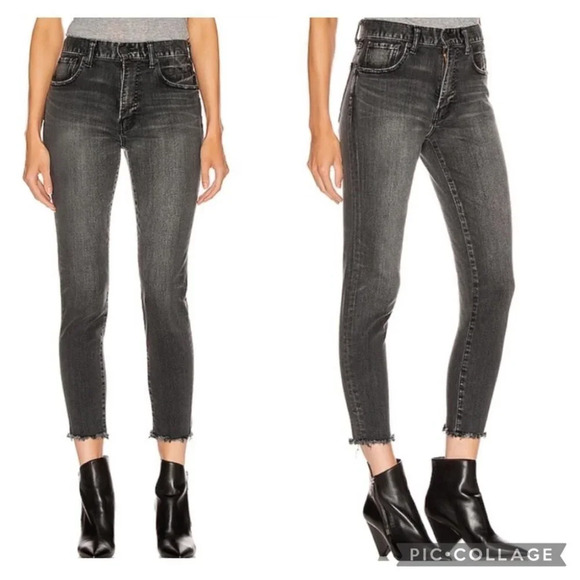 Moussy Vintage Westcliffe Skinny Jeans High Rise Distressed Ankle Cropped sz 26 - Picture 1 of 8